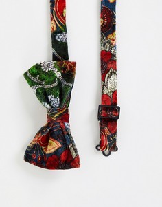 Бархатный галстук-бабочка с принтом Gianni Feraud-Разноцветный