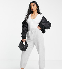 Белое боди в рубчик Missguided Petite-Белый