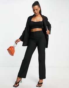 Черные узкие брюки прямого кроя ASOS DESIGN – Выбирай и Комбинируй-Черный цвет