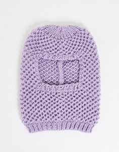 Сиреневый шарф-снуд вязки кроше ASOS DESIGN-Фиолетовый цвет