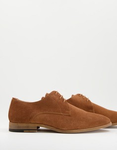 Светло-коричневые туфли-броги из натуральной кожи Topman Collins-Коричневый цвет
