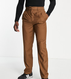 Эластичные широкие брюки со стрелками Gianni Feraud Tall-Коричневый цвет