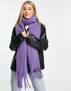 СИРЕНЕВЫЙ ШАРФ С НАЧЕСОМ MISS SELFRIDGE-Фиолетовый цвет