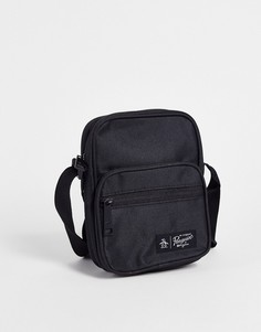 Черная сумка через плечо с карманом спереди Original Penguin-Черный