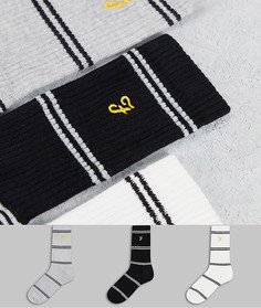 Набор из 3 пар спортивных носков в полоску Farah Tanwood-Серый
