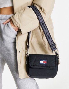 Черная прямоугольная сумка с логотипом Tommy Jeans-Черный
