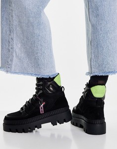 Черные походные ботинки с логотипом Tommy Jeans-Черный