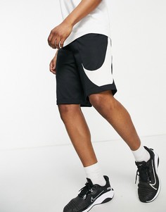 Черные шорты с большим логотипом-галочкой Nike Basketball Dri-FIT-Черный