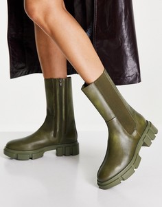 Ботинки цвета хаки на толстой подошве Free People Brooks-Зеленый цвет