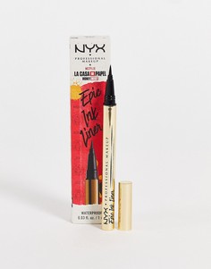 Водостойкая жидкая подводка для глаз NYX Professional Makeup x Netflix Money Heist Epic Ink-Черный цвет