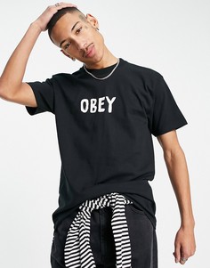 Черная футболка Obey Og-Черный цвет