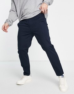Темно-синие джоггеры в строгом стиле Abercombie & Fitch-Темно-синий