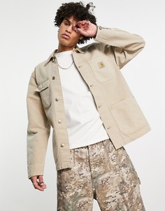 Выбеленное коричневое пальто Carhartt WIP Michigan-Коричневый цвет