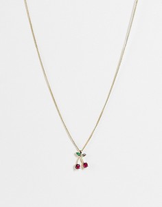 Золотистое ожерелье с вишнями Pieces-Золотистый