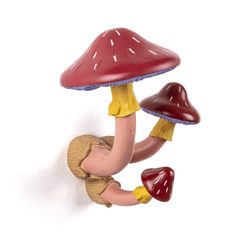 Вешалка mushroom coloured (seletti) красный 18x16x16 см.