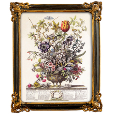 Репродукция на холсте «12 месяцев цветения» (object desire) мультиколор 25x40x2 см.