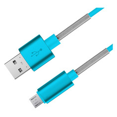 Кабель GAL 2404SM, micro USB (m) - USB (m), 1м, 2A, голубой