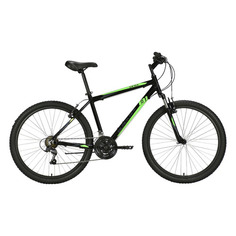 Велосипед BLACK ONE Onix 26 Alloy (2021), горный (взрослый), рама 16", колеса 26", черный/зеленый, 14.7кг [hd00000405]