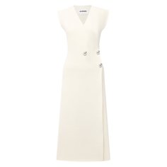Платье из шерсти и вискозы Jil Sander