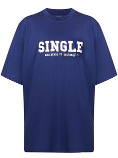 VETEMENTS футболка Single And Ready To Mingle