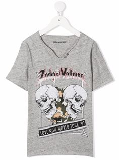 Zadig & Voltaire Kids футболка с принтом