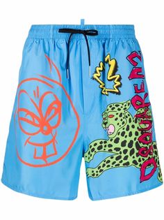 Dsquared2 плавки-шорты с логотипом