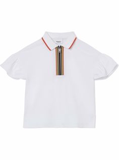 Burberry Kids рубашка поло с отделкой Icon Stripe