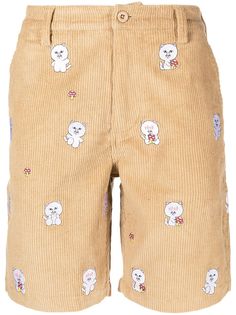 Ripndip вельветовые шорты с принтом Hello Nermy