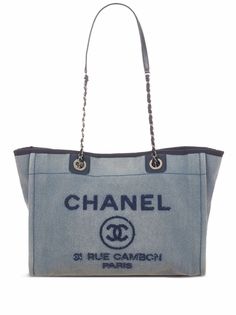 Chanel Pre-Owned джинсовая сумка-тоут Deauville 2017-го года