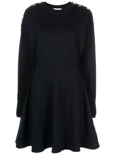 Alexander McQueen платье миди с длинными рукавами