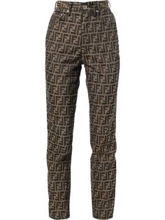 Fendi Pre-Owned брюки с принтом Zucca 1990-х годов
