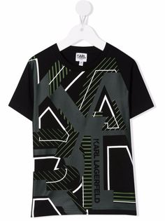 Karl Lagerfeld Kids футболка из органического хлопка с логотипом