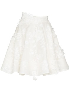 ZIMMERMANN юбка с завышенной талией и цветочным принтом