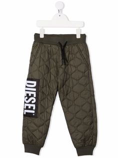 Diesel Kids стеганые спортивные брюки с логотипом