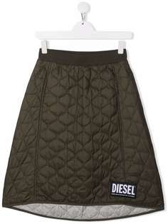 Diesel Kids стеганая юбка миди