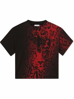 Dolce & Gabbana Kids футболка с леопардовым принтом