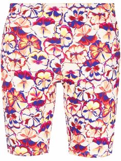 Paco Rabanne облегающие шорты с цветочным принтом