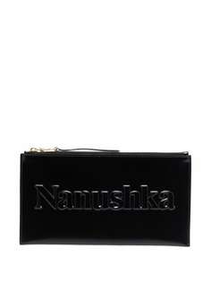 Nanushka кошелек на молнии с тисненым логотипом