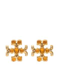 Tory Burch серьги-гвоздики Roxanne Double-T