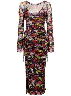 DVF Diane von Furstenberg платье миди Corinne с принтом