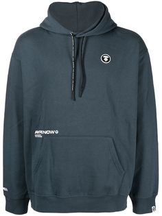AAPE BY *A BATHING APE® худи с кулиской и нашивкой Milo
