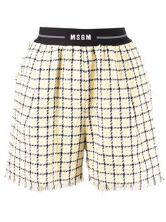 MSGM клетчатые шорты с логотипом