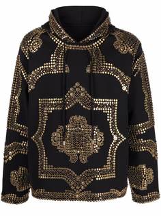 Balmain худи оверсайз с заклепками