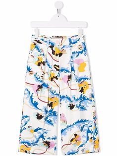 Emilio Pucci Junior прямые брюки с цветочным принтом