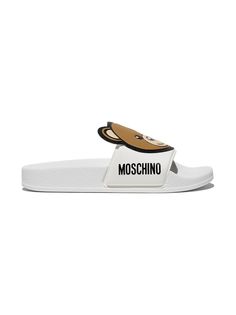 Moschino Kids шлепанцы с нашивкой Teddy Bear
