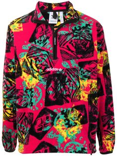 adidas флисовая толстовка с принтом