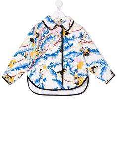 Emilio Pucci Junior стеганая куртка с цветочным принтом