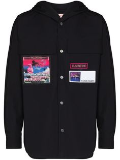 Valentino куртка-рубашка с капюшоном