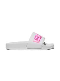 Moschino Kids шлепанцы с логотипом