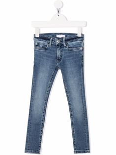 Calvin Klein Kids джинсы скинни с заниженной посадкой